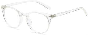 img 4 attached to 👓 KECHIO Round Computer Blue Light Blocking Glasses: Vintage Clear Frame Eyewear for Women/Men - FDA Approved, UV400 Protection for TV, Reading, and Gaming