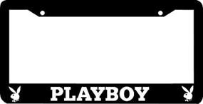 img 2 attached to 🏙️ Городской Playboy Персонализированная черная рамка для номерного знака