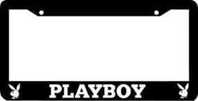 img 4 attached to 🏙️ Городской Playboy Персонализированная черная рамка для номерного знака