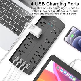 img 1 attached to Nuetsa Protector Outlets Extension Essentials Power Strips & Surge Protectors