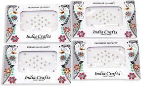 img 1 attached to Sparkling Diamond Crystal Bindi Dots 💎 Nose/Ear Stud: India Crafts & Bindi Stickers Collection