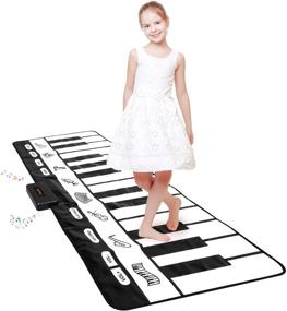 img 4 attached to 🎹 Step and Play: Giant Piano Mat Musical Keyboard for Endless Musical Fun!