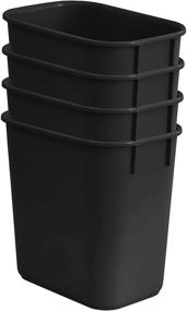 img 3 attached to 🗑️ Acrimet 13QT Plastic Wastebasket Bin - Black Color (Set of 4)