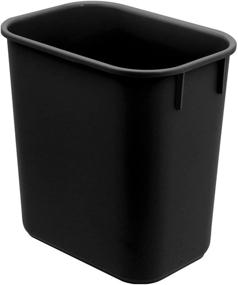 img 2 attached to 🗑️ Acrimet 13QT Plastic Wastebasket Bin - Black Color (Set of 4)