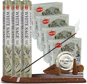 img 4 attached to 🌿 Assorted Bundle of White Sage Incense Sticks and Cone Incense Holder for Enhanced Aromatic Experience - Inscents for Incense and Incenso