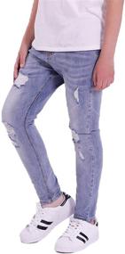 img 3 attached to 👖 Stylish GINGTTO Boys Skinny Jeans: Stretch Slim Fit Denim Pants for Kids