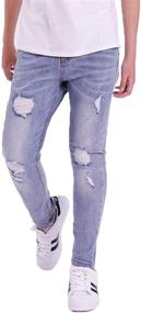 img 4 attached to 👖 Stylish GINGTTO Boys Skinny Jeans: Stretch Slim Fit Denim Pants for Kids