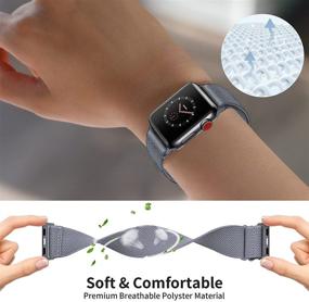 img 1 attached to 📲 FEIYOLD 5 Packs Stretchy Solo Loop Bands: Adjustable, Stylish Wristbands Compatible with Apple Watch Series 6/5/4/3/2/1/SE - Unisex