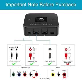 img 3 attached to 🎧 Golvery Wireless Headphones for TV - Bluetooth Transmitter Adapter (Digital Optical AUX RCA), Bluetooth 5.0 Rechargeable Earbuds Headset for Seniors - Plug n Play, No Audio Delay