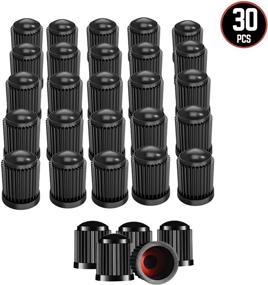 img 3 attached to Черные крышки клапанов Performore Black Heavy-Duty - комплект из 30 штук, универсальные защитные крышки от пыли для автомобилей, внедорожников, велосипедов и мотоциклов.