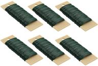 foraineam 6-pack 228 yards 22 gauge green floral wire - flexible paddle wire ideal for crafts, wreaths, garland, and floral arrangements logo