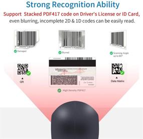 img 3 attached to 🔍 Alacrity 2D 1D QR Desktop Barcode Scanner - Omnidirectional Hands Free USB Wired Barcode Reader - Capture Codes on Screen - 3300DW, Black