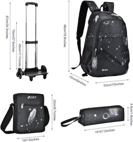 img 3 attached to Ultimate Rolling Backpack Set for Kids: A Perfect School Companion!