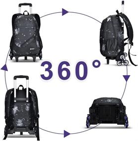 img 2 attached to Ultimate Rolling Backpack Set for Kids: A Perfect School Companion!