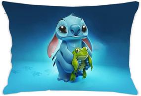 img 1 attached to 🧸 Lilo Stitch Personalized Zippered Pillowcases | Soft & Comfortable | 20x30 Twin Sides