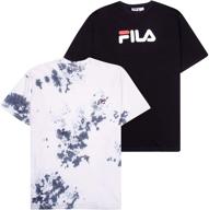 футболки fila oversize white purple логотип