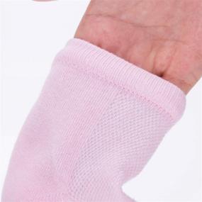 img 1 attached to Bememo Soft Ventilate Gel Heel Socks: Open Toe Socks for Moisturizing Dry Hard Cracked Skin - Day and Night Care, 3 Pairs (Pink, Turquoise, Grey)