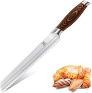 🍞 msy bigsunny 8" bread knife - german steel serrated kitchen knife for effortless bread, cake, and fruit slicing - ergonomic handle and razor sharp blade logo