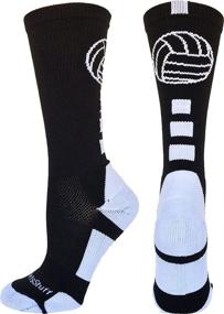 img 4 attached to 🧦 Vibrant Volleyball Logo Crew Socks in Multiple Color Options by MadSportsStuff