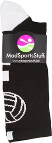 img 3 attached to 🧦 Vibrant Volleyball Logo Crew Socks in Multiple Color Options by MadSportsStuff