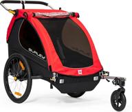 🚲 red burley honey bee, 2-seater bike trailer & stroller for kids logo