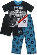 🌟 boys lego star wars pajamas set - 3-piece short sleeve pjs with shorts - comfortable & stylish sleepwear logo