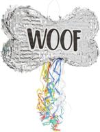 🐶 puppy birthday party supplies - dog bone piñata, woof theme (16.75 x 10 x 3 inches) logo