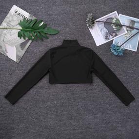 img 2 attached to Inhzoy Girls' Turtleneck Bodyliner Sportswear Sleeve for Optimal Comfort and Style