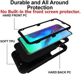 img 1 attached to Rugged Black Case with Belt Clip and Kickstand for Moto G Stylus/G Power - Heavy Duty Shockproof Shield Cover 2020