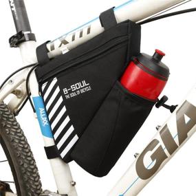 img 2 attached to 🚴 UPANBIKE Bike Triangle Frame Bag 1.5L Polyester Front Tube Bag - Convenient Bicycle Saddle Bag with Water Bottle Holder (Water bottle not included)