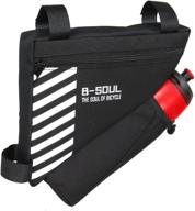 🚴 upanbike bike triangle frame bag 1.5l polyester front tube bag - convenient bicycle saddle bag with water bottle holder (water bottle not included) logo