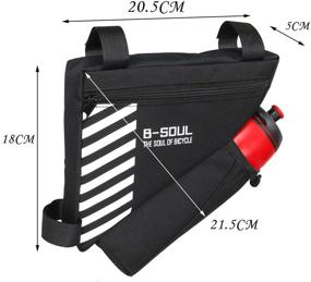 img 3 attached to 🚴 UPANBIKE Bike Triangle Frame Bag 1.5L Polyester Front Tube Bag - Convenient Bicycle Saddle Bag with Water Bottle Holder (Water bottle not included)