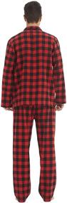 img 2 attached to 👘 Flannel Pajama Sleeve Sleepwear Lounge Set