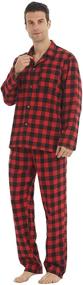 img 3 attached to 👘 Flannel Pajama Sleeve Sleepwear Lounge Set