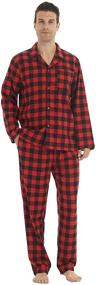 img 4 attached to 👘 Flannel Pajama Sleeve Sleepwear Lounge Set