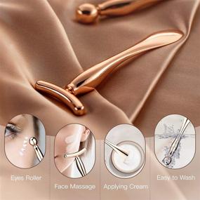 img 3 attached to 🌹 Lisapack 2PCS Metal Eye Cream Applicator Wand Stick – Facial Massage Tool for Puffiness Reduction (Rose Gold)
