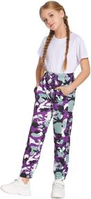 img 2 attached to 👧 Arshiner Girls Black Comfort Jogger: Stylish and Functional Girls' Clothing