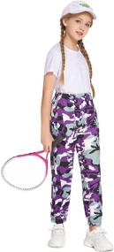 img 1 attached to 👧 Arshiner Girls Black Comfort Jogger: Stylish and Functional Girls' Clothing