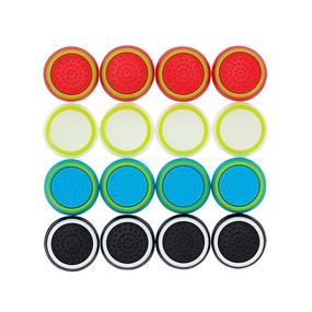 img 4 attached to 🎮 Enhance Gaming Experience with Oli & Ode (8 Pair / 16 Pcs) PS4 & Xbox Controller Grips & Covers - Premium Silicone Analog Thumbstick Joystick Grips for PS4/PS3/PS2/Xbox One/360 Wireless Controllers