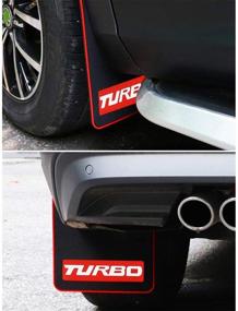 img 3 attached to «YUNM 4 шт. Резиновые крылья для автомобиля Rubber Mudguard Mud Flaps Splash Guards Rubber Mudguard для пикапа SUV Sports Mud Flaps Guards Splash Передние и задние универсальные (Турбо)»