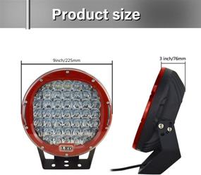 img 3 attached to Улучшите свой водительский опыт с Willpower 2PCS 96W круглой красной LED прожекторной рабочей лампой: идеально подходит для квадроциклов, внедорожников, лодок и приключений вне дороги