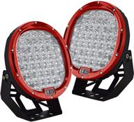 улучшите свой водительский опыт с willpower 2pcs 96w круглой красной led прожекторной рабочей лампой: идеально подходит для квадроциклов, внедорожников, лодок и приключений вне дороги логотип