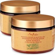 🍯 shea moisture manuka honey & mafura oil intensive hydration hair masque, african rock fig & baobab oil - 12 ounce (2 pack) logo
