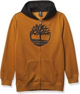 🧥 full-zip fleece hooded sweatshirt for boys by timberland logo