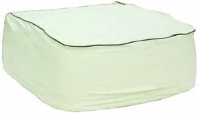 img 3 attached to Camco 45393 Vinyl Air Conditioning Cover (Off White)