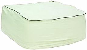 img 2 attached to Camco 45393 Vinyl Air Conditioning Cover (Off White)