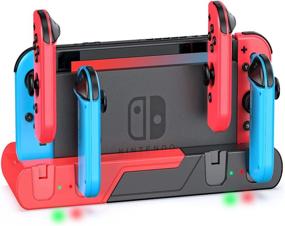 img 4 attached to 🎮 Nintendo Switch Joy-Con Controller Charger Dock with 2 Game Cartridges Slots - KDD Switch Controller Charging Dock Accessories for Nintendo Switch Joycon Controller