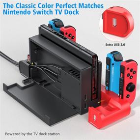 img 3 attached to 🎮 Nintendo Switch Joy-Con Controller Charger Dock with 2 Game Cartridges Slots - KDD Switch Controller Charging Dock Accessories for Nintendo Switch Joycon Controller
