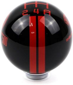 img 1 attached to 🐍 Dreamseek Ford Mustang Car Gear Shift Knob 5-Speed with Cobra Logo - Manual Control Handle Ball (Black & Red)