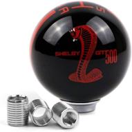 🐍 dreamseek ford mustang car gear shift knob 5-speed with cobra logo - manual control handle ball (black & red) logo